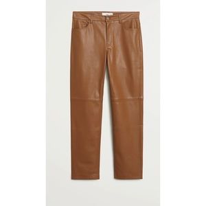 Brown leather pants
